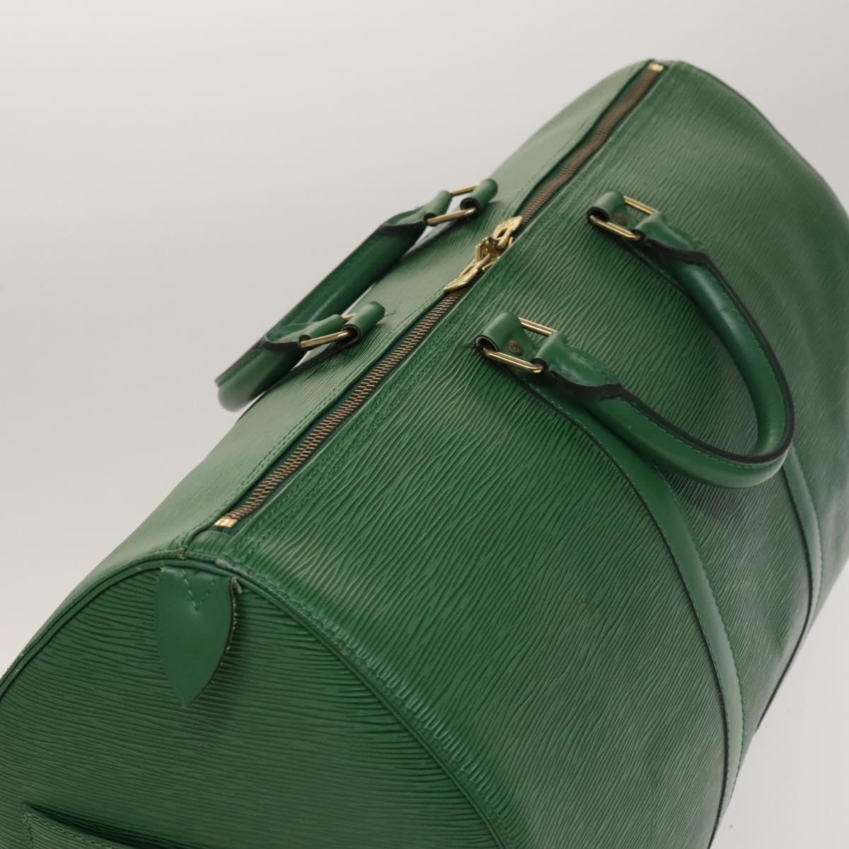 Louis Vuitton Keepall 50, Green, Leather, travel