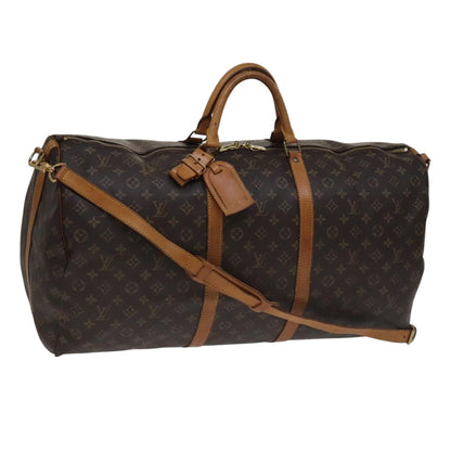 Louis Vuitton Keepall Bandoulière 60, Brown, Canvas, travel