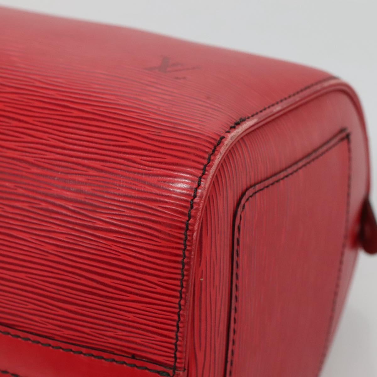 Louis Vuitton Speedy 30, Red, Leather, handbag