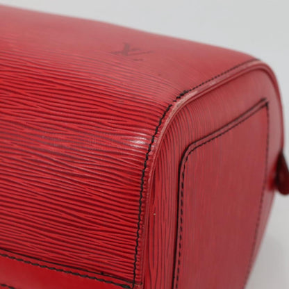 Louis Vuitton Speedy 30, Red, Leather, handbag
