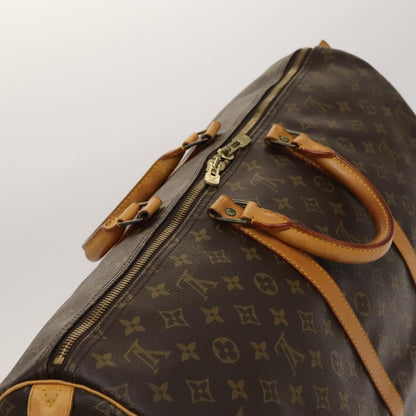 Louis Vuitton Keepall 55, Brown, "CANVAS, LEATHER", travel