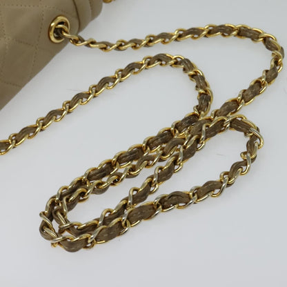 Chanel Single flap, Beige, Leather, shoulder