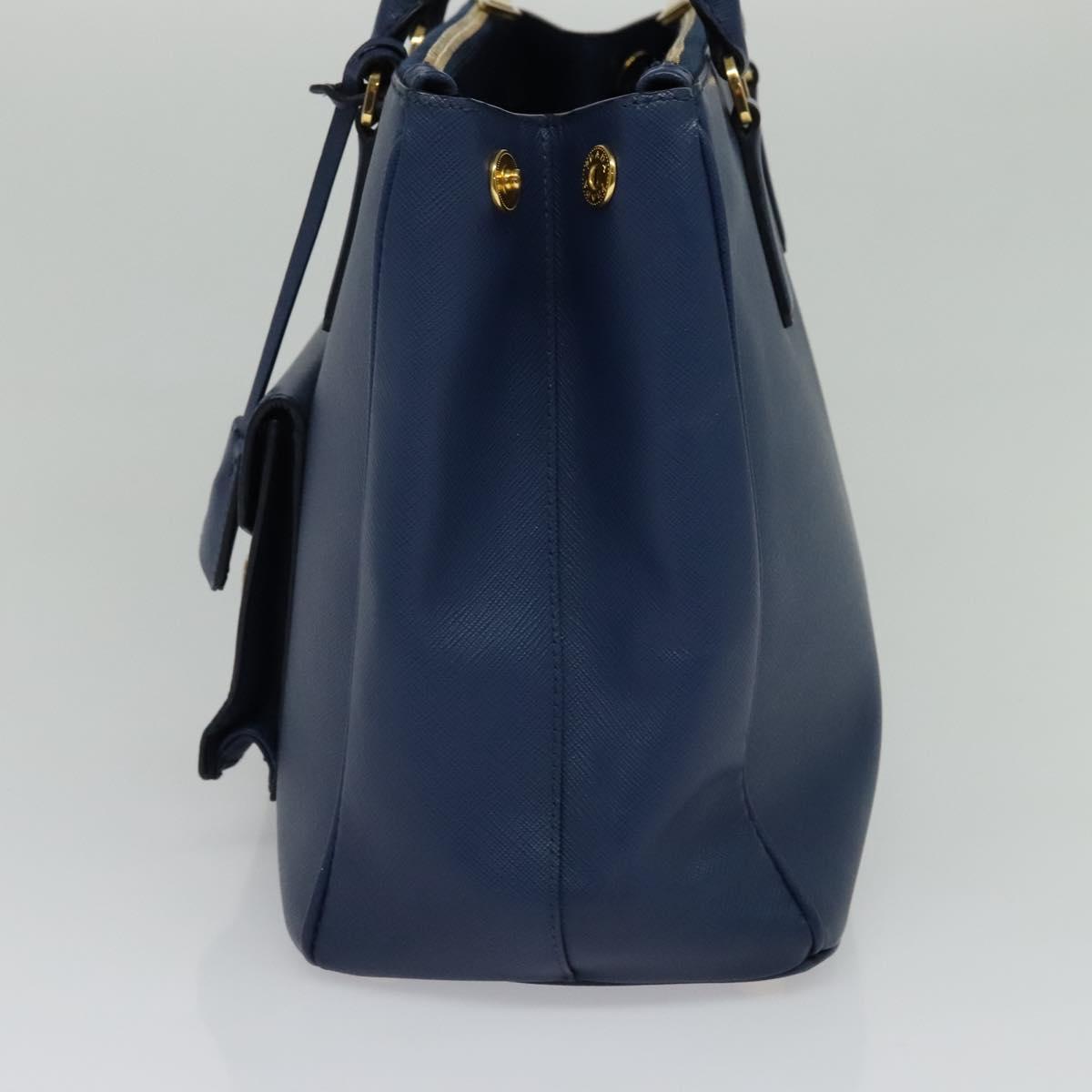 Prada Galleria, Blue, Leather, handbag
