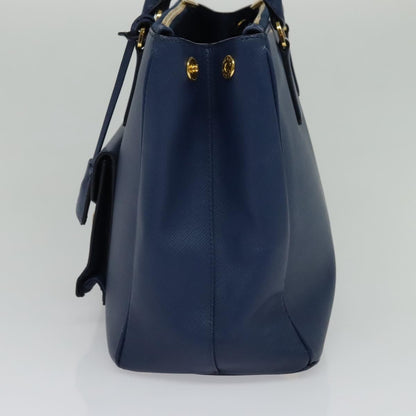 Prada Galleria, Blue, Leather, handbag