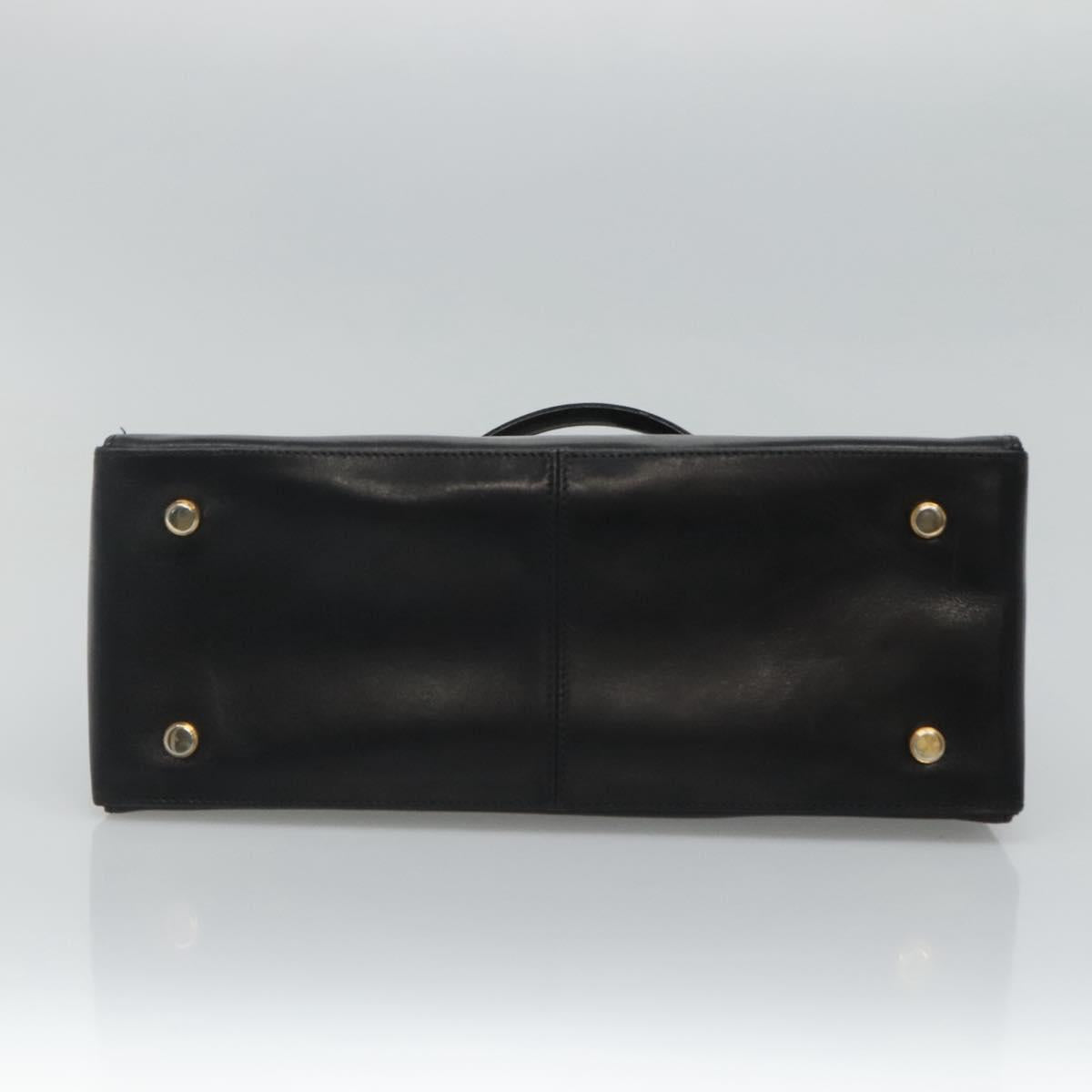 Salvatore Ferragamo Gancini, Black, Leather, handbag