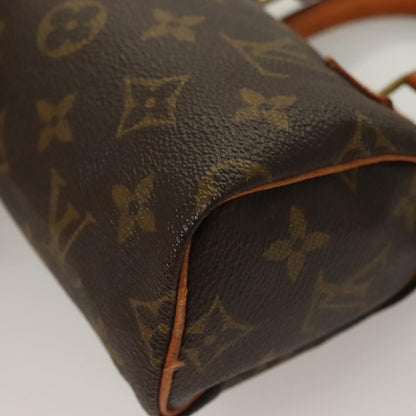 Louis Vuitton Mini speedy, Brown, "CANVAS, LEATHER", handbag