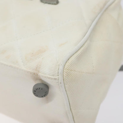 Chanel Chanel, White, Canvas, handbag