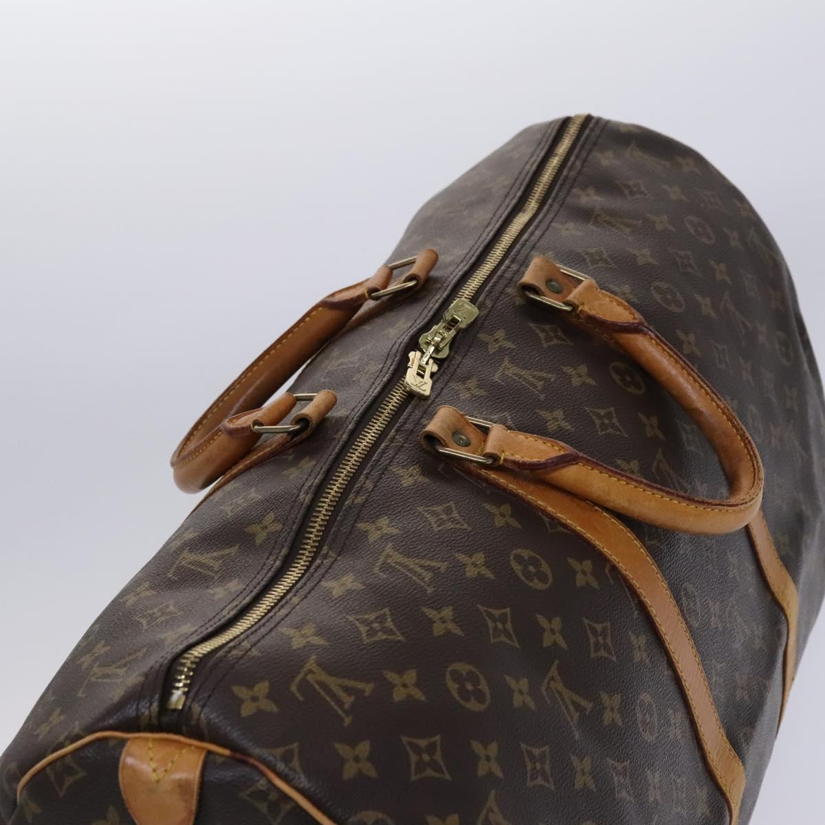 Louis Vuitton Keepall 55, Brown, Canvas, travel