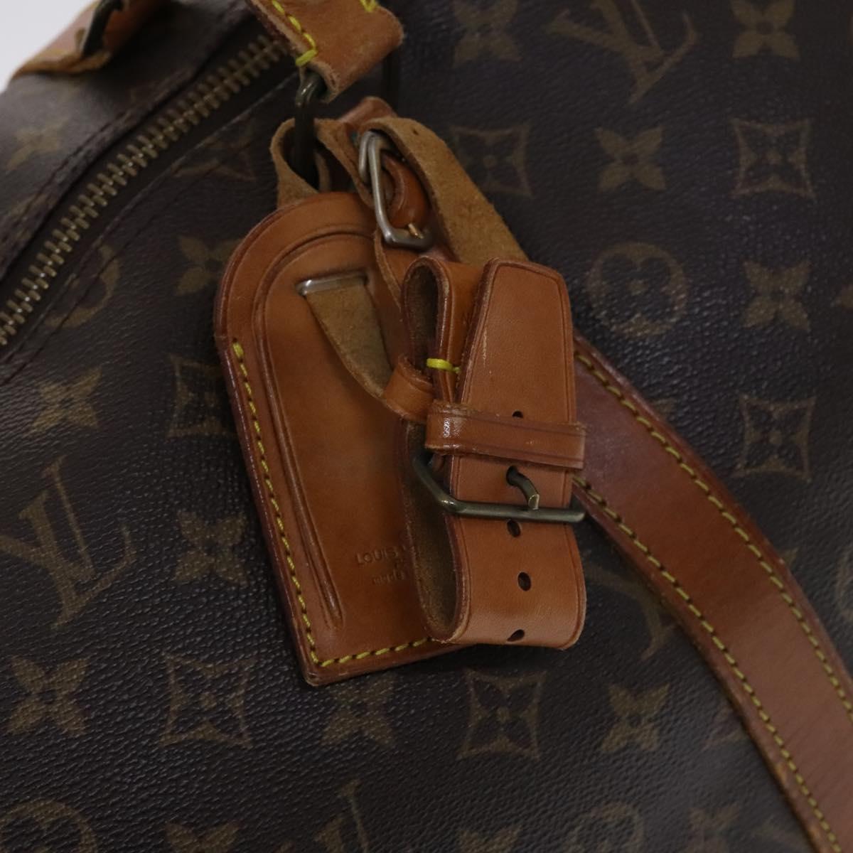 Louis Vuitton Keepall 55, Brown, Canvas, travel