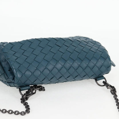 Bottega Veneta Olimpia, Blue, Leather, shoulder