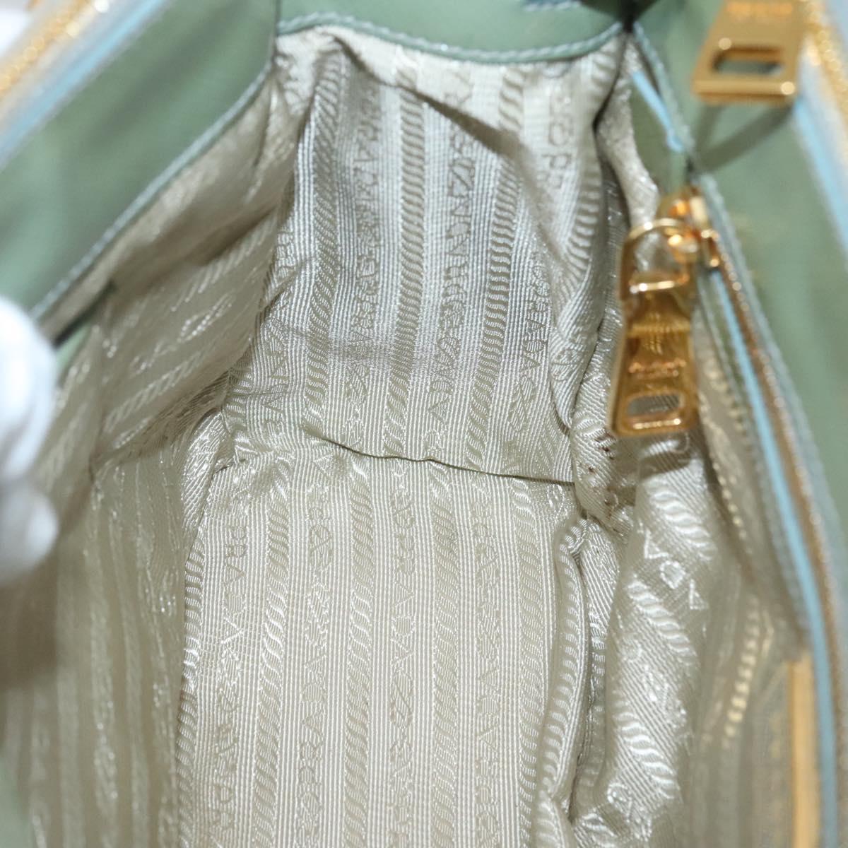 Prada Galleria, Green, Leather, handbag