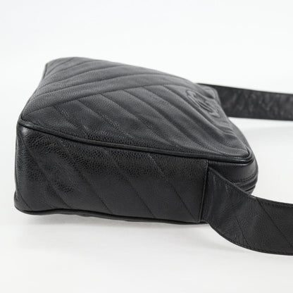 Chanel Camera, Black, Leather, shoulder