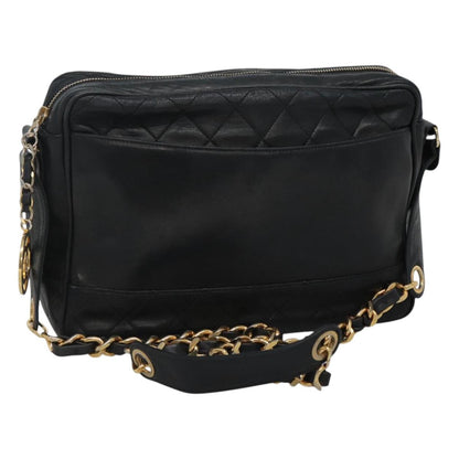 Chanel Camera, Black, Leather, shoulder