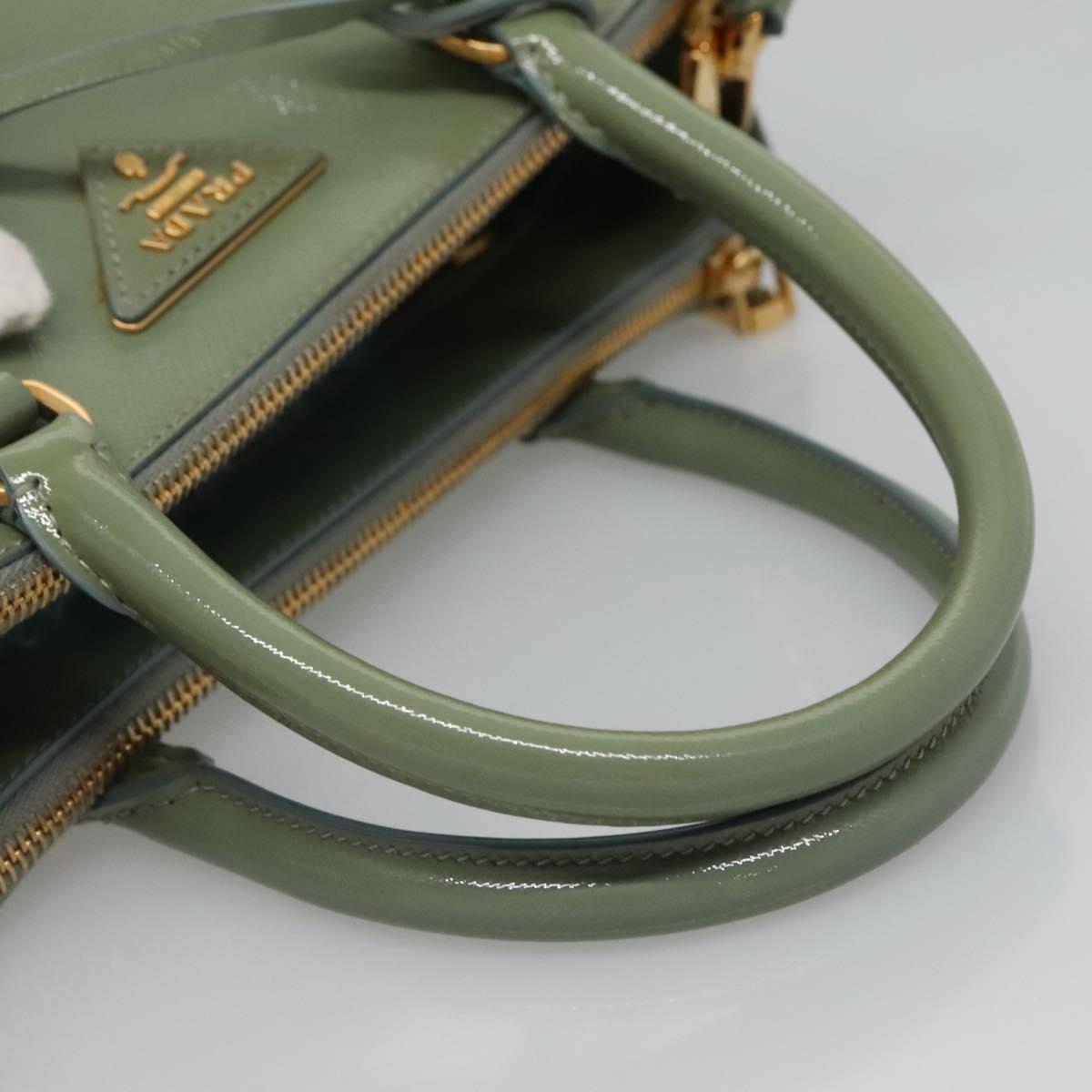 Prada Galleria, Green, Leather, handbag