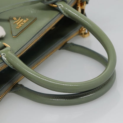 Prada Galleria, Green, Leather, handbag