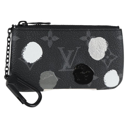 Louis Vuitton Pochette Clés, Black, Canvas, wallet