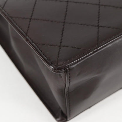 Chanel Coco Mark, Brown, Leather, handbag