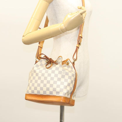 Louis Vuitton Noé BB, White, Canvas, shoulder