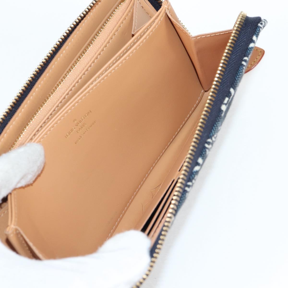 Louis Vuitton Zippy wallet, Blue, Canvas, wallet