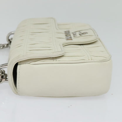 Prada Nappa gauffré, White, Leather, shoulder