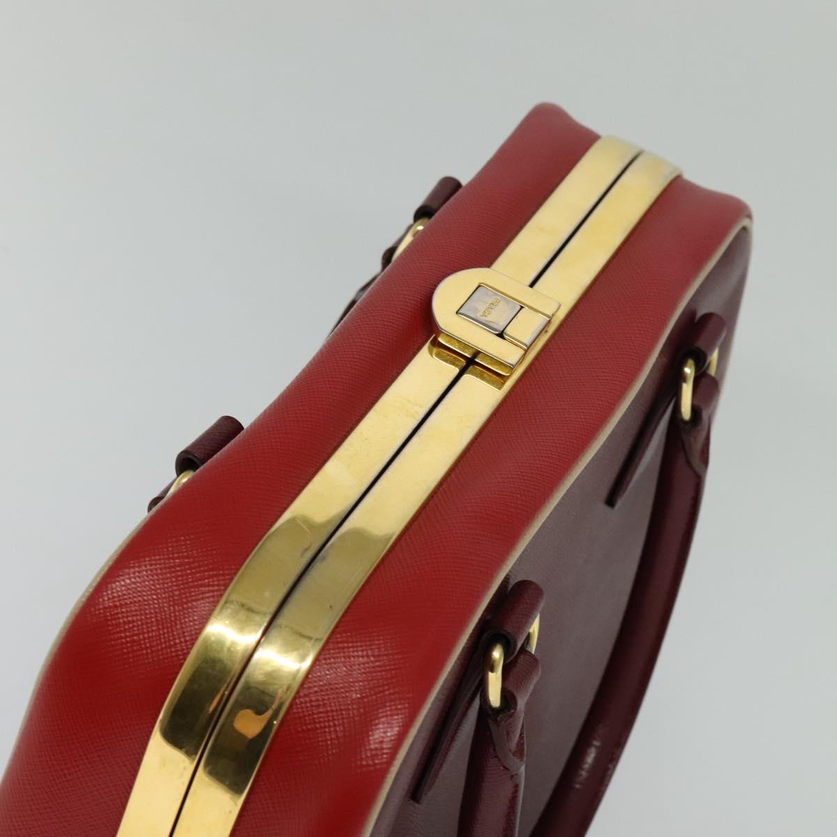 Prada Saffiano, Red, Leather, handbag