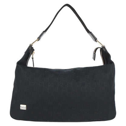 Gucci GG canvas, Black, Canvas, shoulder