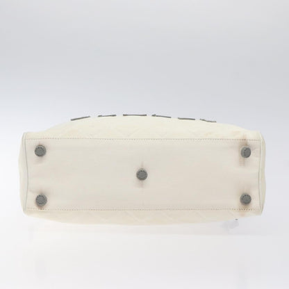 Chanel Chanel, White, Canvas, handbag