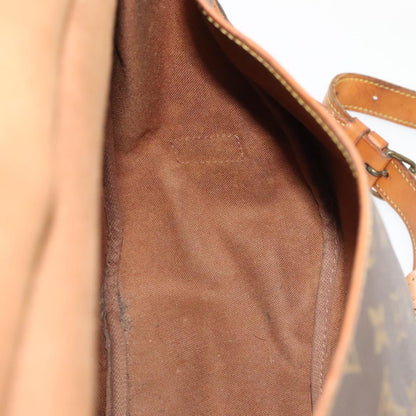 Louis Vuitton Saumur 35, Brown, Canvas, shoulder