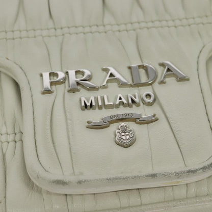 Prada Nappa gauffré, White, Leather, shoulder