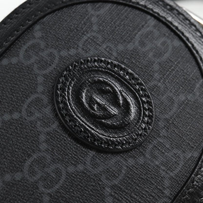 Gucci GG canvas, Black, Canvas, shoulder
