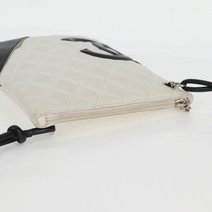 Chanel Cambon, White, Leather, shoulder