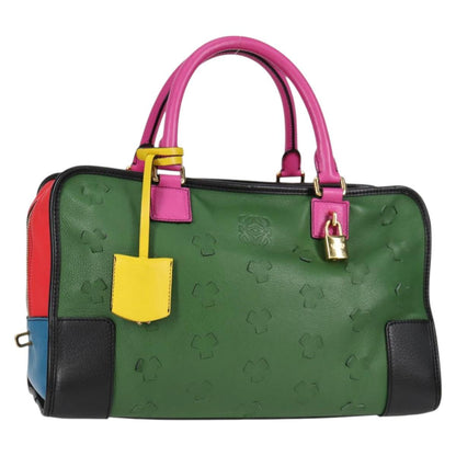 Loewe Amazona, Green, Leather, handbag