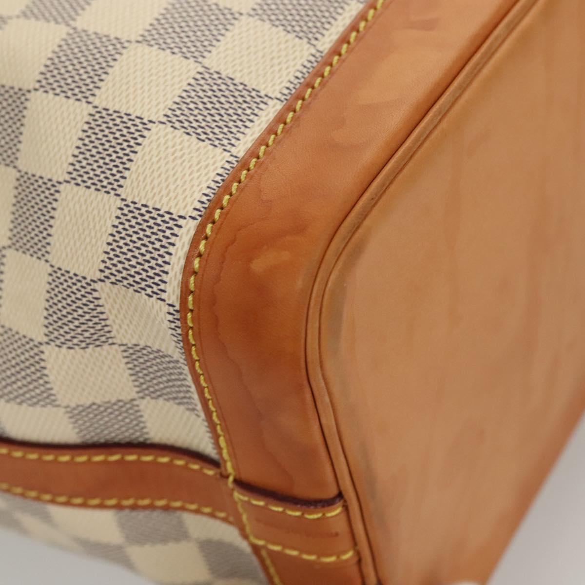Louis Vuitton Noé BB, White, Canvas, shoulder