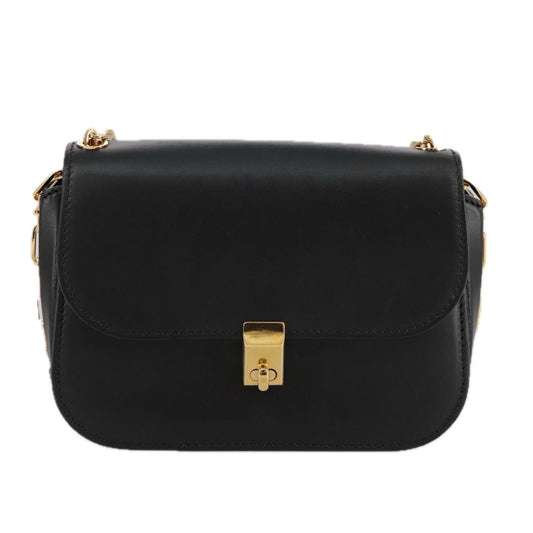Valentino Garavani, Black, Leather, shoulder