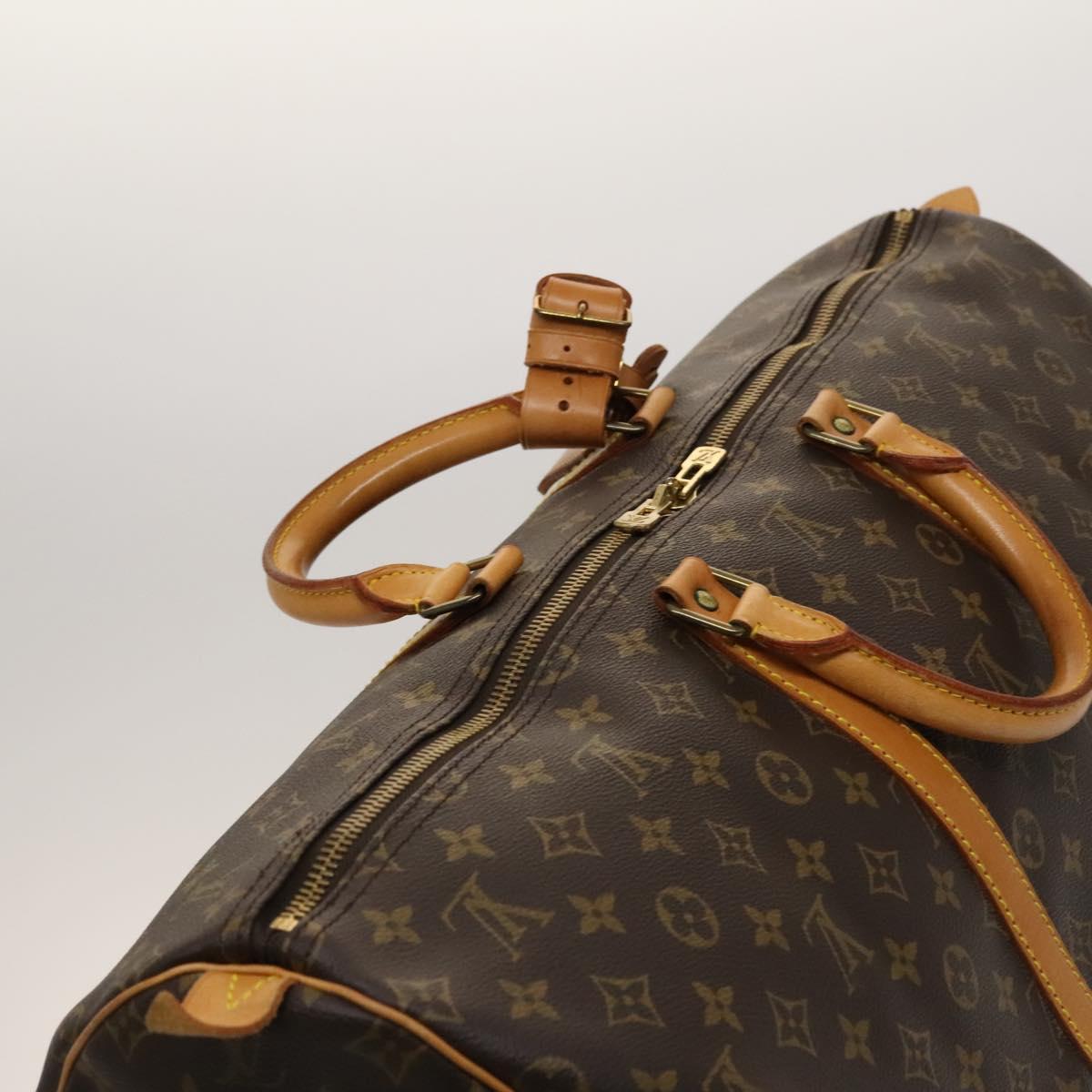 Louis Vuitton Keepall 55, Brown, Canvas, travel