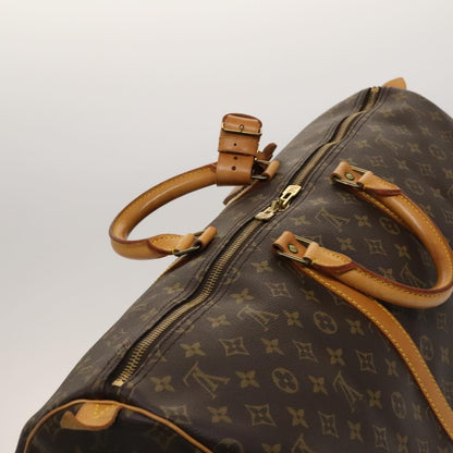 Louis Vuitton Keepall 55, Brown, Canvas, travel