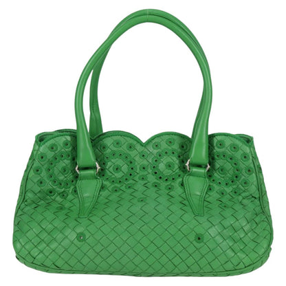 Bottega Veneta Intrecciato, Green, Leather, handbag
