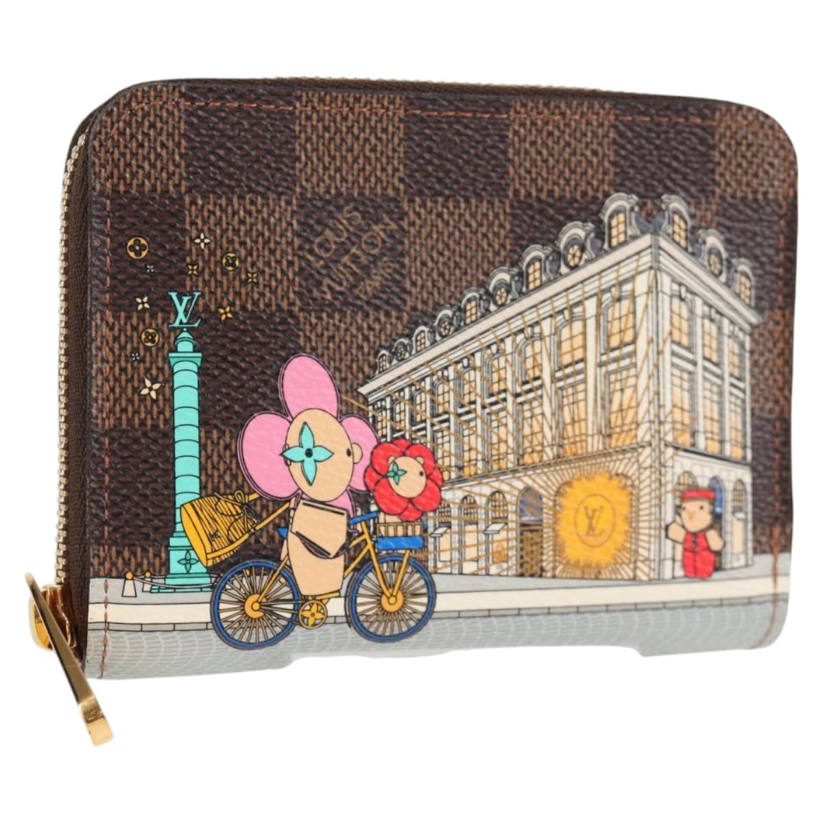 Louis Vuitton Zippy, Brown, Canvas, wallet