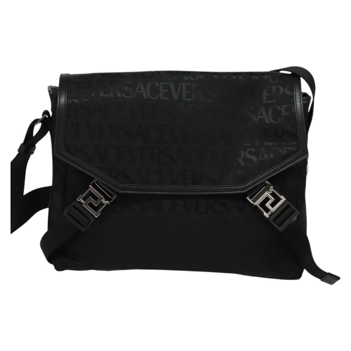 Versace, Black, Canvas, shoulder