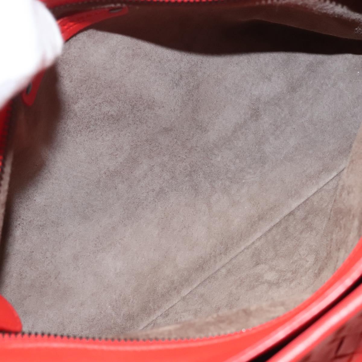 Bottega Veneta Intrecciato, Red, Leather, handbag