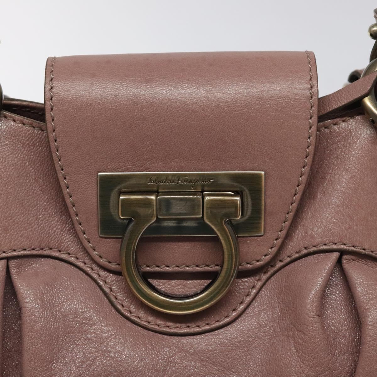Salvatore Ferragamo Gancini, Pink, Leather, handbag