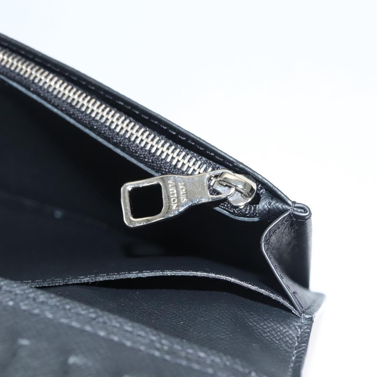 Louis Vuitton Brazza, Black, Canvas, wallet