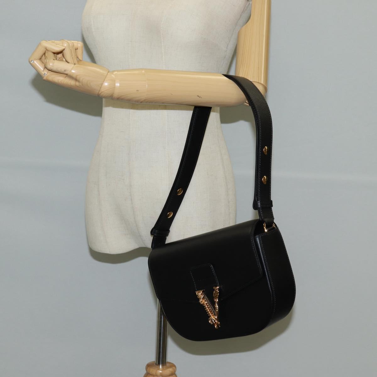 Versace Medusa, Black, Leather, shoulder