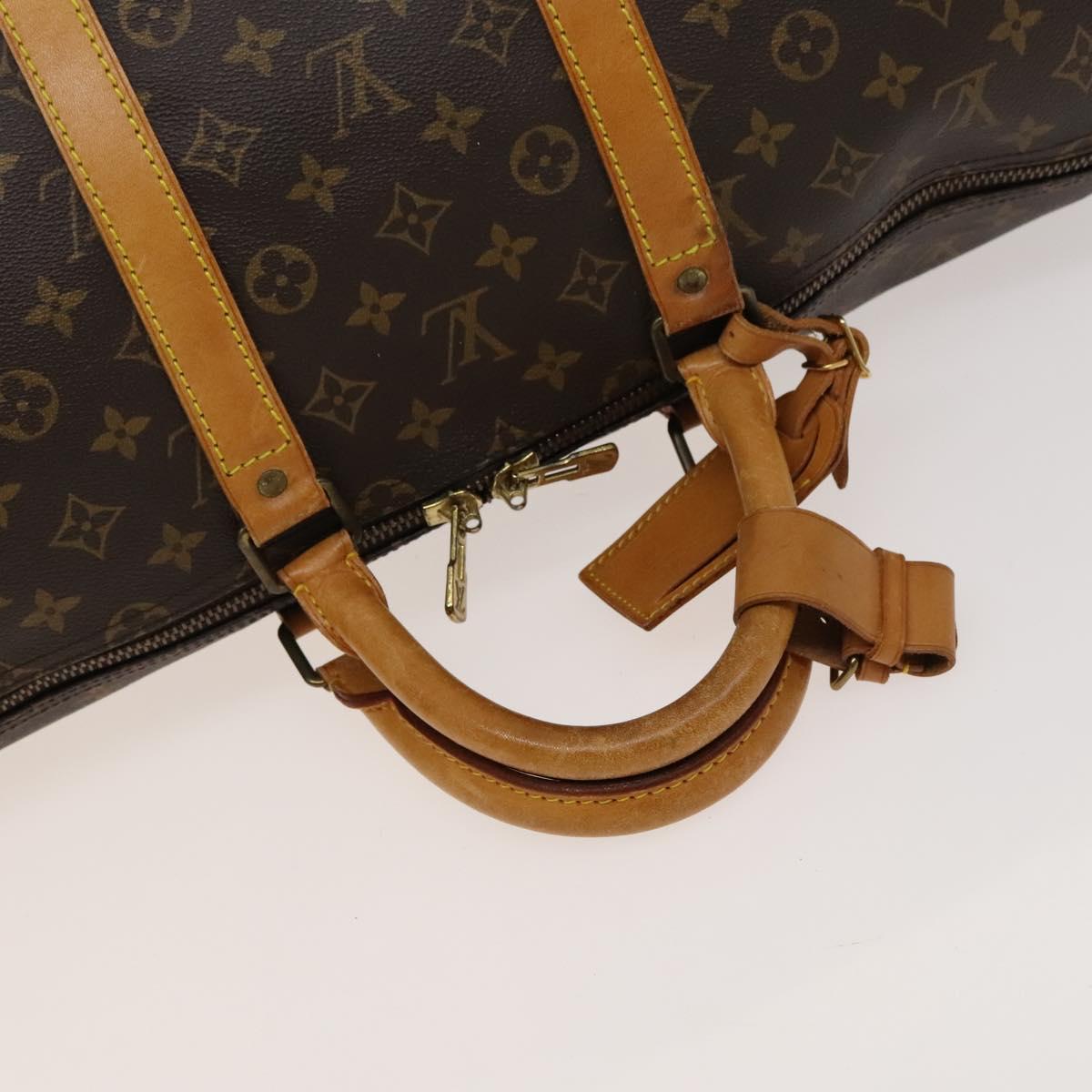 Louis Vuitton Keepall 55, Brown, Canvas, travel