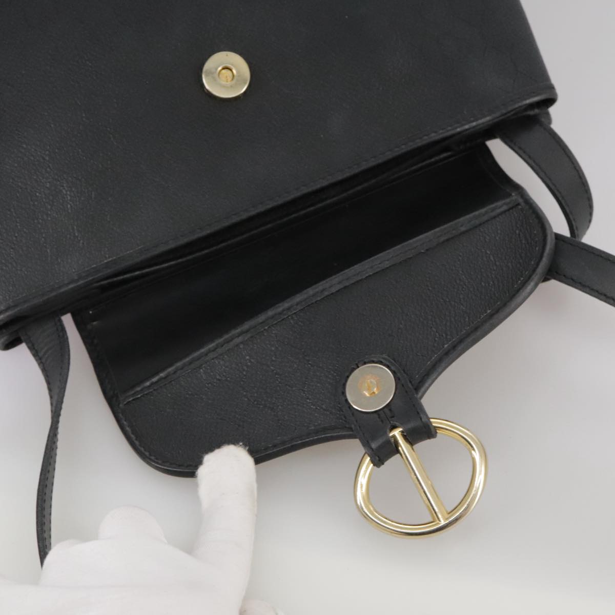Dior Honeycomb, Black, Leather, shoulder