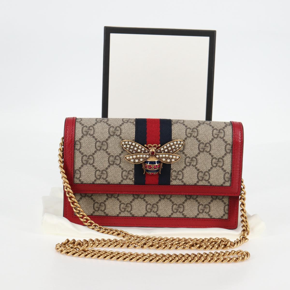 Gucci Queen Margaret, Beige, Canvas, shoulder