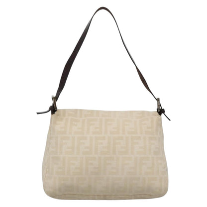 Fendi Mamma Baguette, Beige, Canvas, shoulder