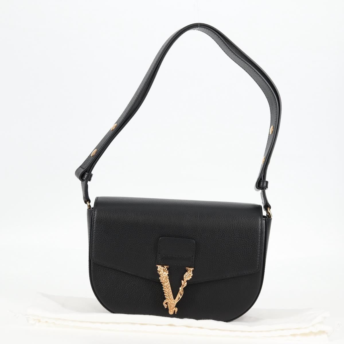 Versace Medusa, Black, Leather, shoulder