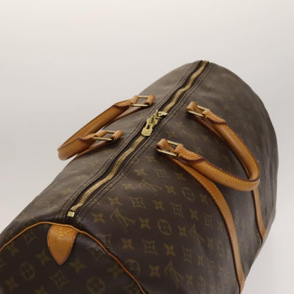 Louis Vuitton Keepall 55, Brown, Canvas, travel