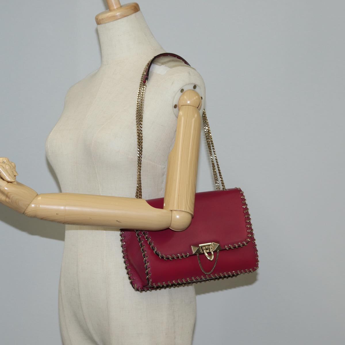 Valentino Garavani Demilune, Pink, Leather, shoulder